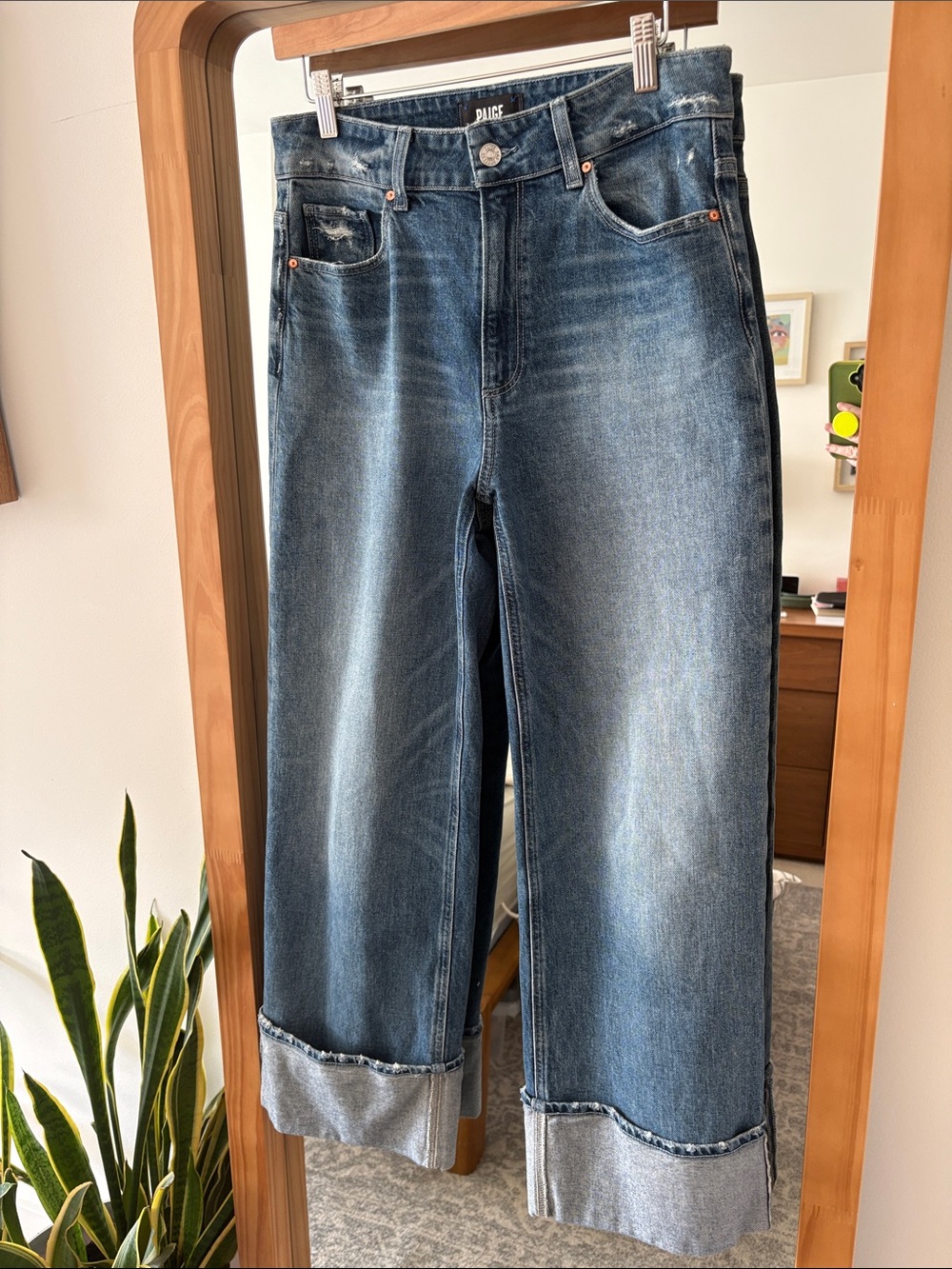 PAIGE Sasha Ankle Wide-Leg Cuff Jeans - Picture 3 of 11